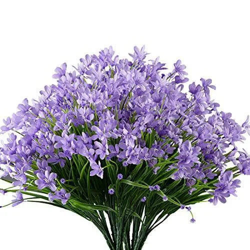 Starry sky design artificial green plant, 37cm tall, in a choice of six colours.
