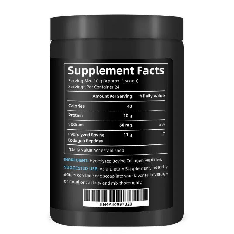 Collagen vitamin capsules 246g bottle with label, single pack for daily collagen supplementation