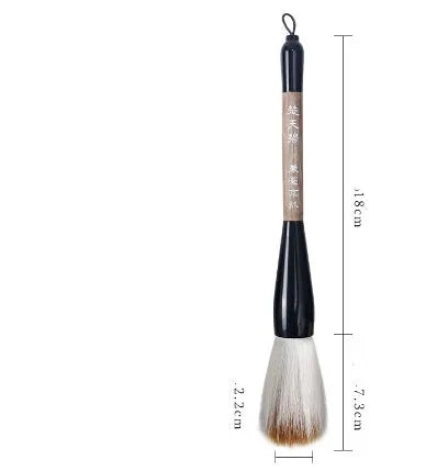 Large traditional Chinese painting wrist brush with wolf and sheep hair nib and bucket shape