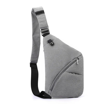Men's Oxford cloth travel shoulder bag in urban simplicity design with letter print