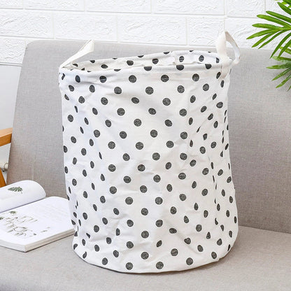 European style cotton linen laundry basket with various designs for home organisation