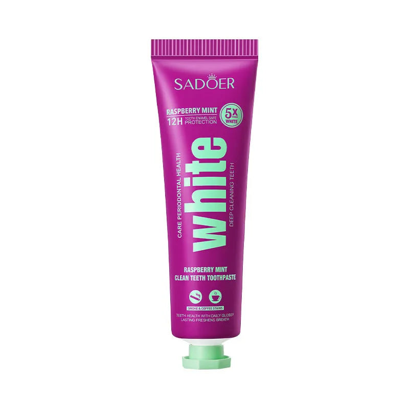 30g household toothpaste tube in jasmine, sea salt, ginger, raspberry or double mint flavour