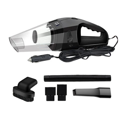 12V 120W Portable Handheld Car Vacuum Cleaner in orange, black, and blue
