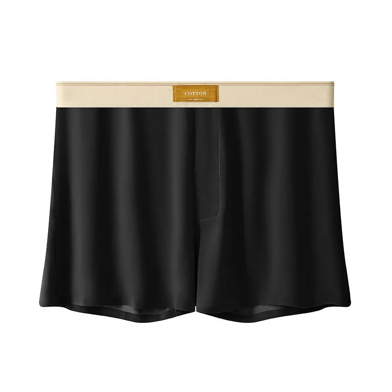 Pack of three pairs of solid colour men's ice silk briefs on a white background