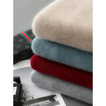 Sheep wool half-zip knitted sweater in slim fit, available in sizes S to XXL for leisure wear.