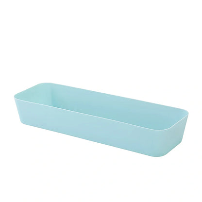 Plastic drawer organiser for underwear storage in multiple sizes and colours