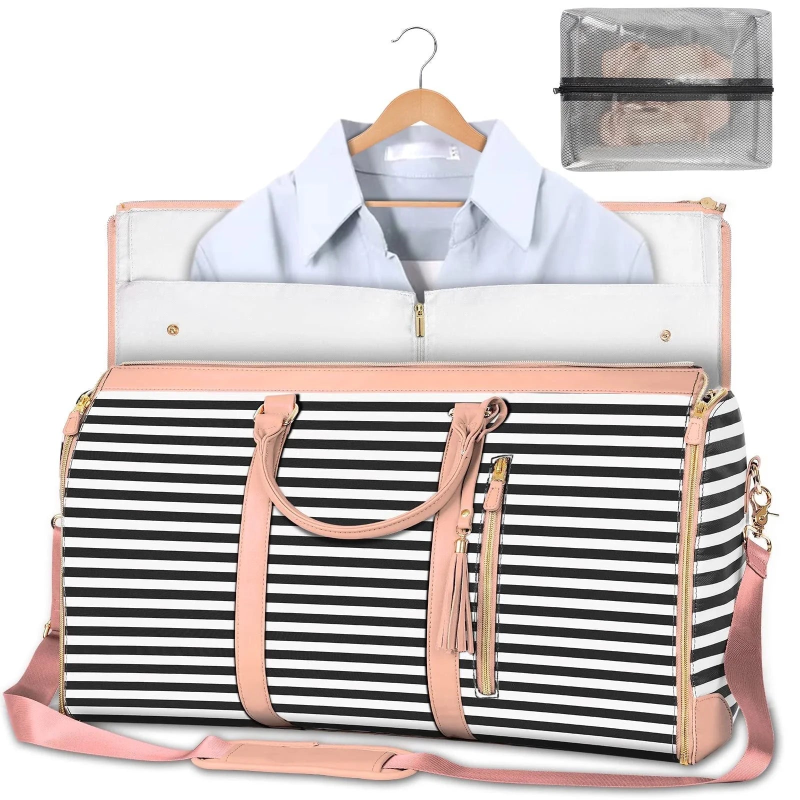 Stylish and durable carry-on travel bag with convenient organization pockets and versatile storage options