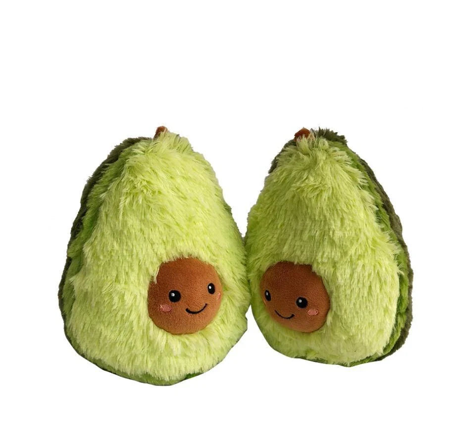 Cosy and plush avocado-shaped cushion in various sizes, providing soft comfort and relaxation for the home