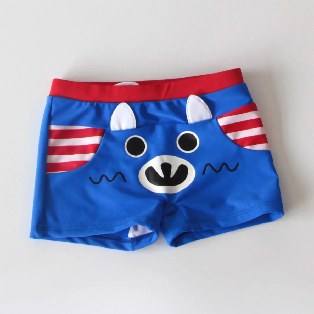 Boys' boxer swimming trunks in polyester, sizes 100-120, colours Black Royal Blue Water Blue Yellow
