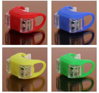 Mountain bike LED warning lights in high-elastic waterproof silicone for enhanced visibility