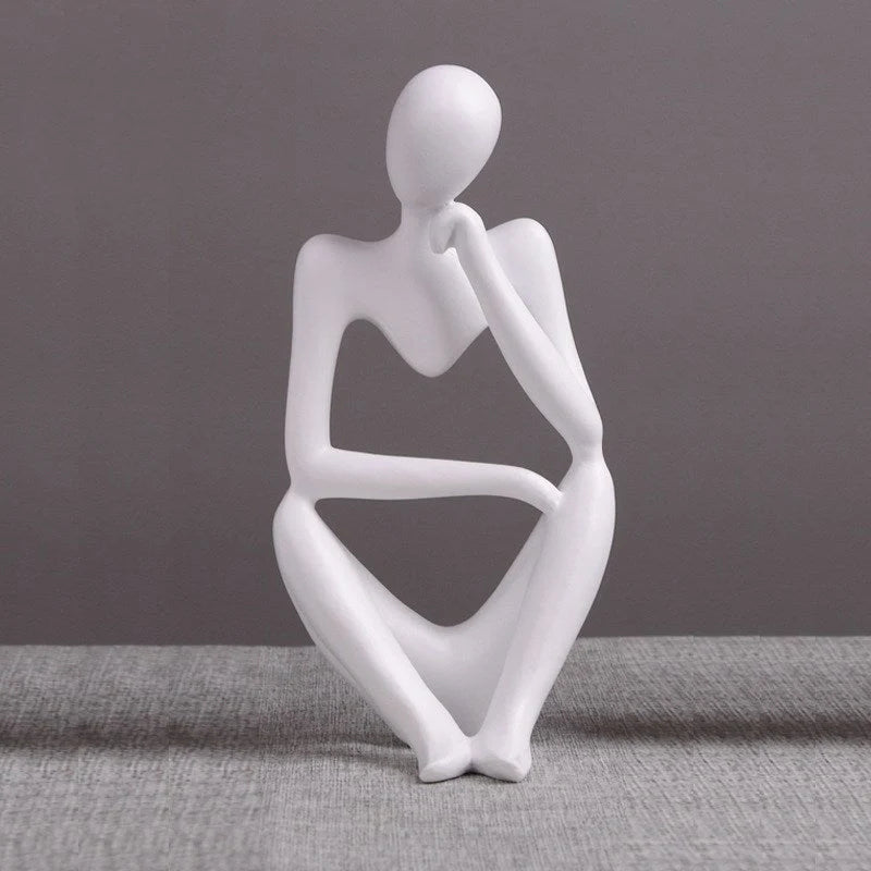 Handmade thinker statue abstract figure sculpture in premium resin