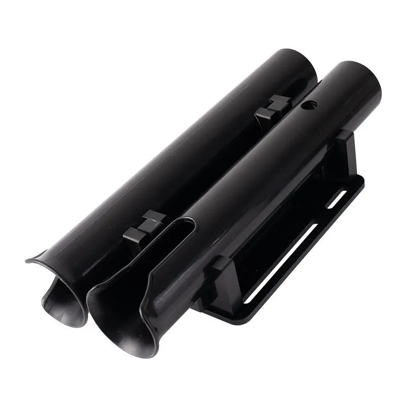 Motorcycle fishing rod rack with carbon material and double-layer plastic fishing rod frame
