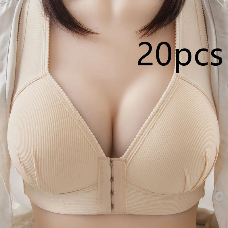 A backless push-up bra designed for small busts, featuring adjustable straps and a supportive construction.