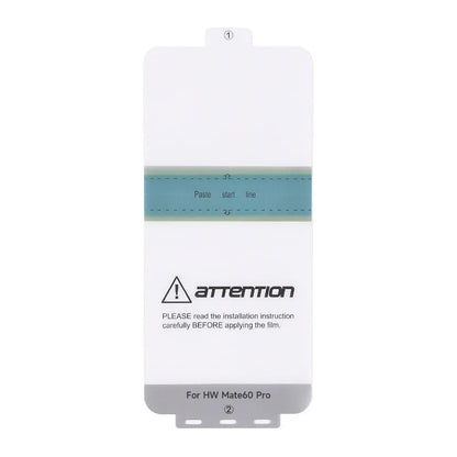 TPU screen protector for Huawei Mate 60 phone with application tools.