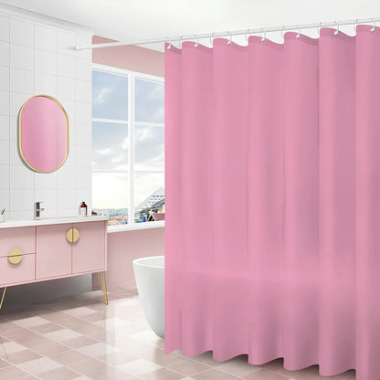 PEVA shower curtain in geometric dandelion pattern, 120cm wide x 180cm high with stainless steel buttonholes for waterproof bathroom use