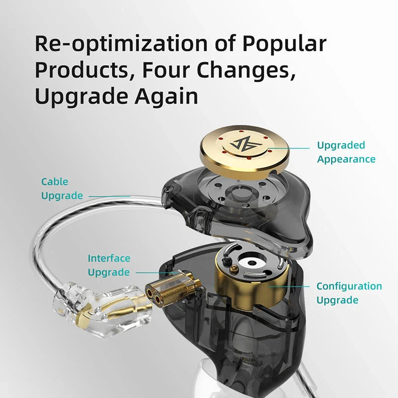 KZ EDX Pro Noise-Cancelling Earbuds with Premium HIFI Audio and Ergonomic Design
