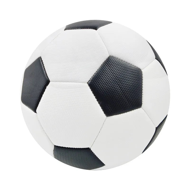 PVC machine-seam training football shown in red whirlwind colour design for size 4.