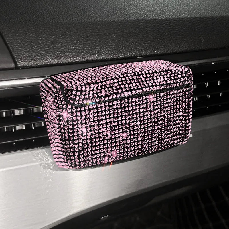 Full Diamond Series plastic car ashtray for air vent fitting in seven colour options