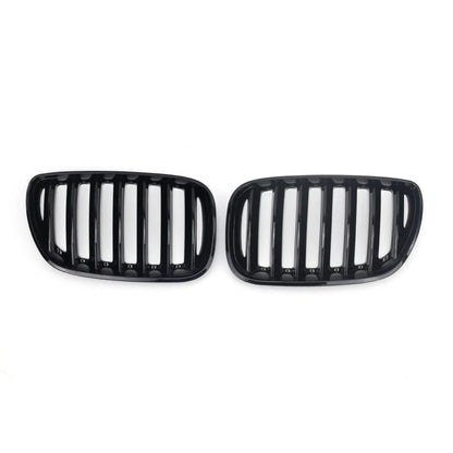 Bright black ABS plastic mesh grille for BMW X5 E53 middle section replacement