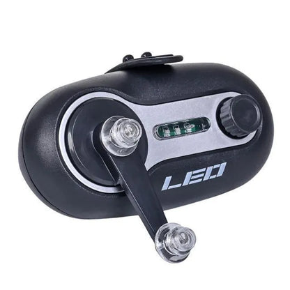 Telescopic fishing rod alarm with night fishing signal light in blue or black rocker/turntable styles