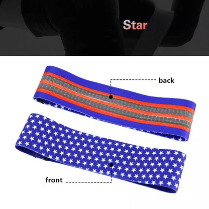 Anti-slip yoga camouflage resistance band for hip and leg training
