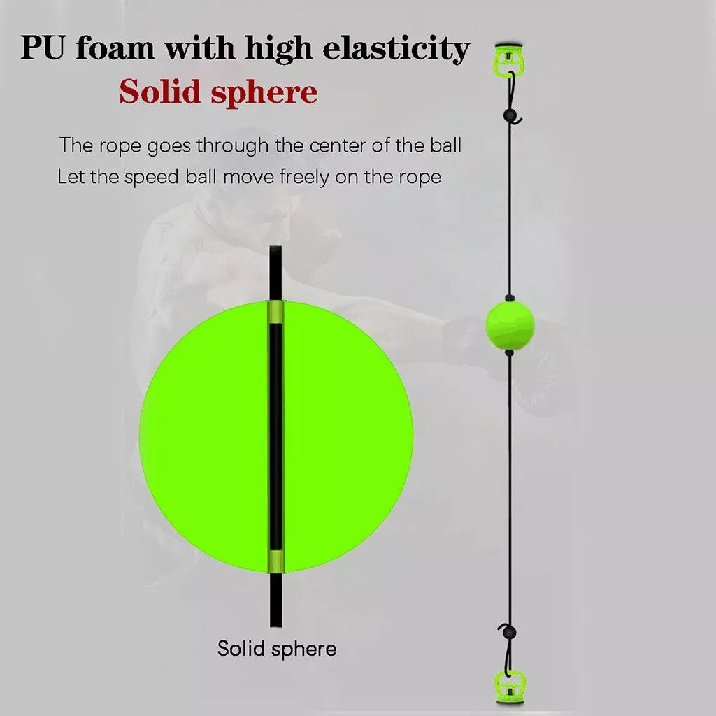 Green PU Suction Cup Suspended Boxing Speed Ball for training