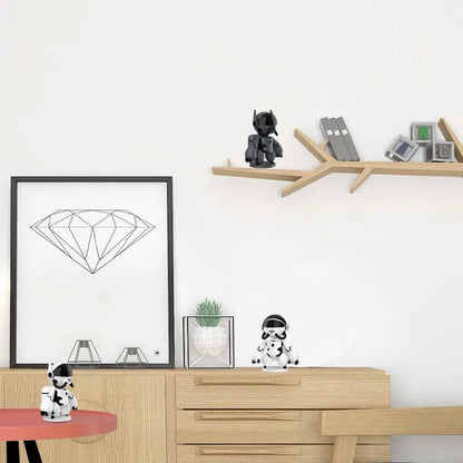 Space Robot smart home monitor in white and black colours on its detachable base.