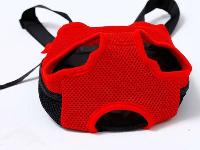 Versatile pet carrier backpack made of breathable mesh material for dogs in various sizes and colors