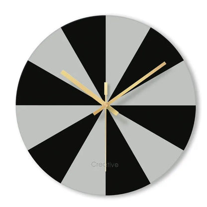 Large transparent tempered glass minimalist wall clock showing silent movement and included mounting hook.