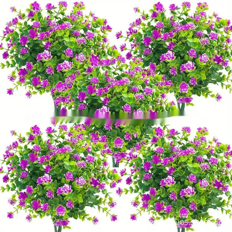 Artificial plastic flower bouquet in mixed colours for wedding and photography decoration