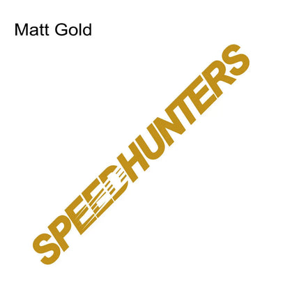 Reflective Speed Hunters graphic vinyl car sticker measuring 59cm by 10cm
