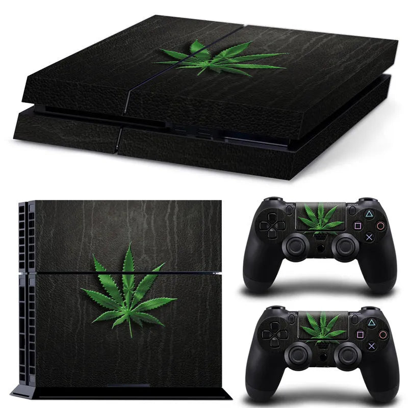 PS4 console protective film in various style designs showing 0.001mm thickness