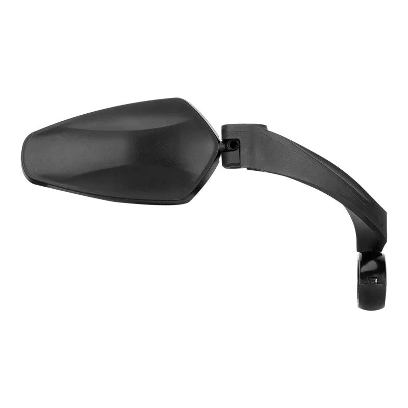 Black rotatable bicycle rearview mirror for mountain and road bike safety