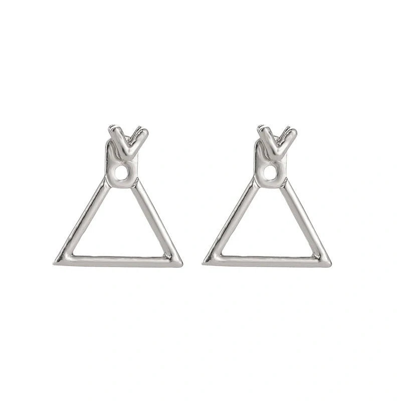 Stylish hollow diamond square stud earrings for women, perfect for any occasion.