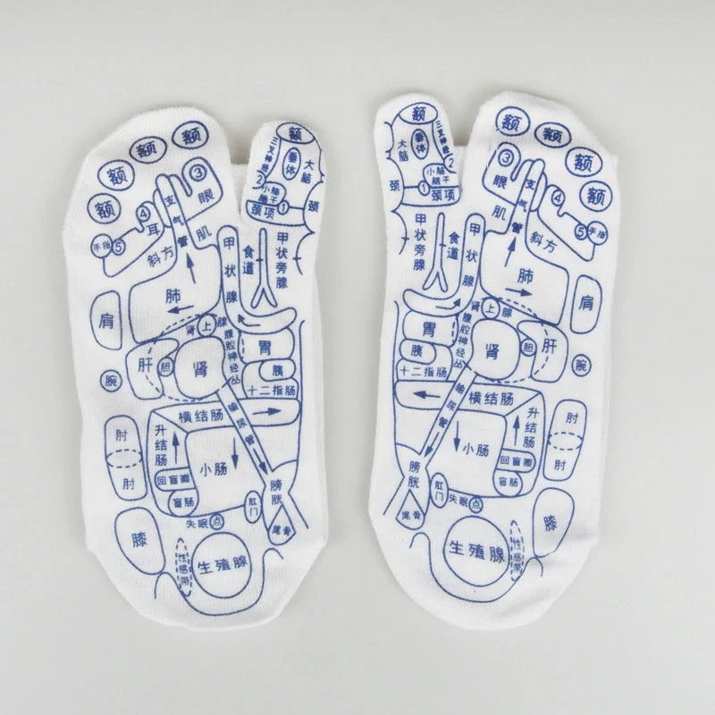Acupressure reflexology socks for foot massage and pain relief