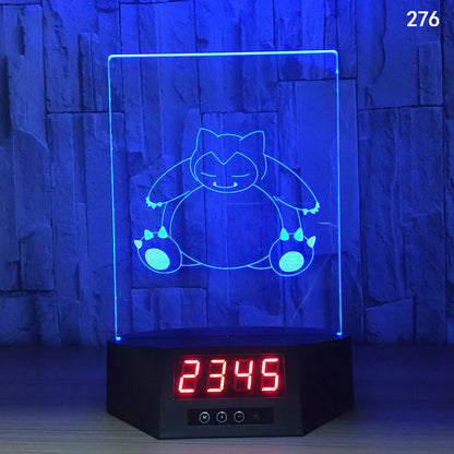 Glowing 3D dolphin LED night light with wireless charging base and remote control on bedside table