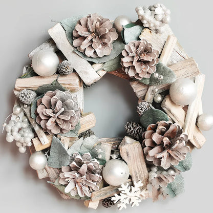 Nordic Porvoo Christmas wreath collection showing five size options from 18cm to 34cm in red and silver colours