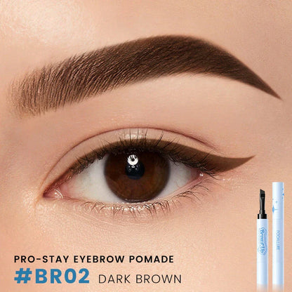 3-in-1 Waterproof Eyebrow Enhancing Makeup Kit with Brow Gel, Cream Eyeliner, and Pomade in Black Tea, Dark Brown, and Coffee Brown shades