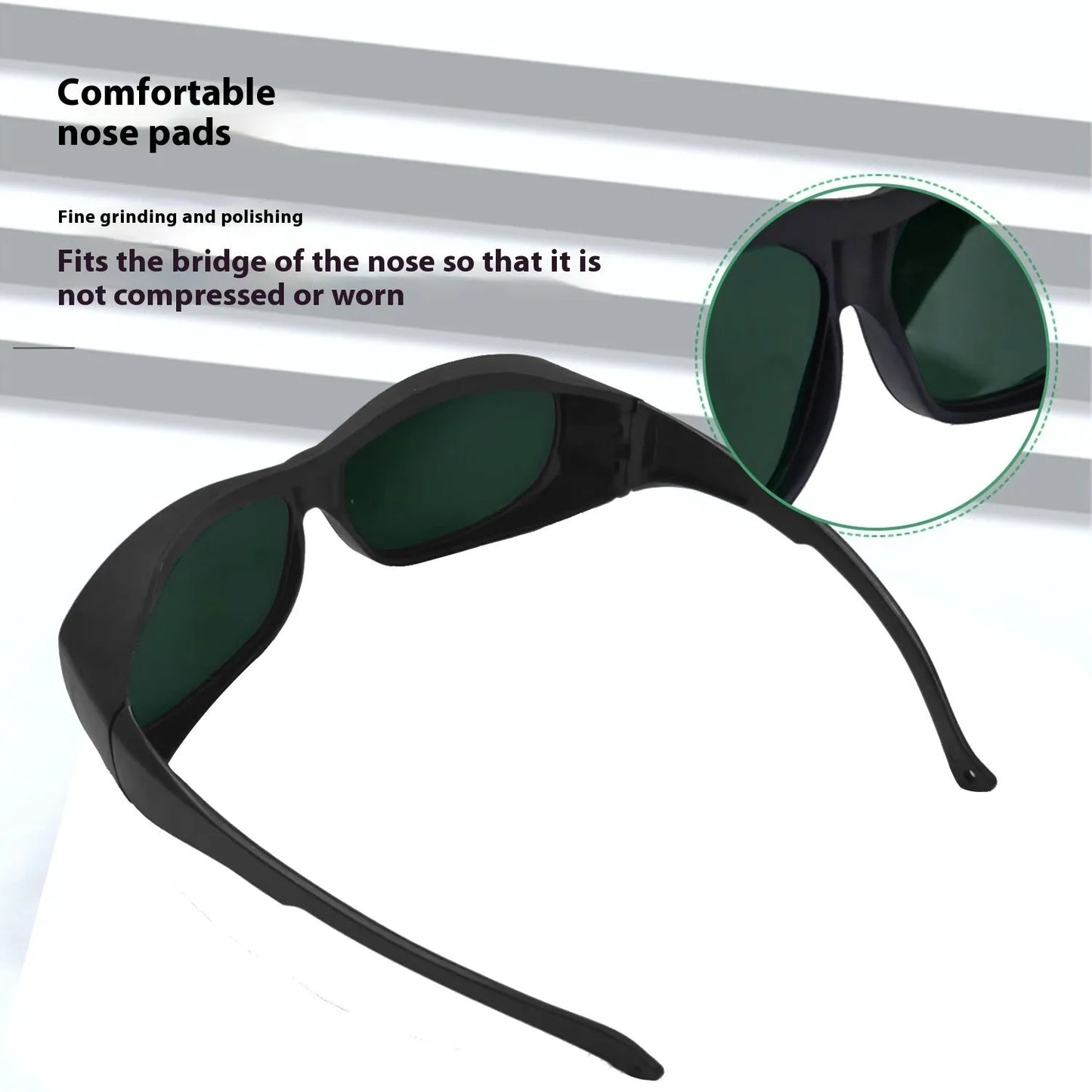 Photon skin rejuvenation laser protection goggles with polycarbonate lenses for 200-2000nm wavelength coverage