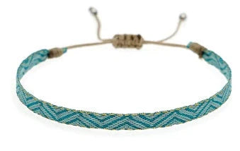 Hand-woven bohemian style bracelet with Spanish vintage and Nepal ethnic influences