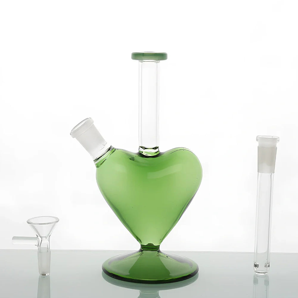 Geometric high borosilicate glass atomizer pendant with polished surface in green colour option