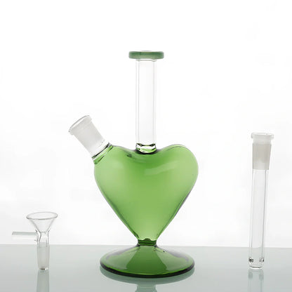 Geometric high borosilicate glass atomizer pendant with polished surface in green colour option