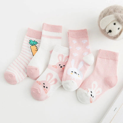 Cotton breathable baby socks in various colours and sizes