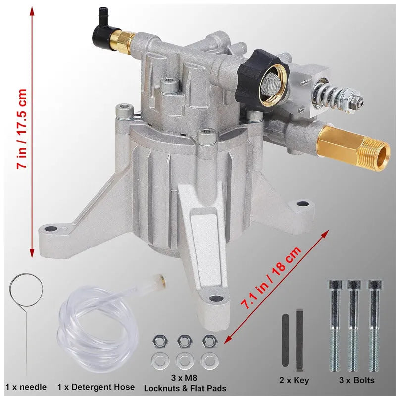 P170 swash plate aluminium pump for high pressure cleaning machine with cast aluminium body