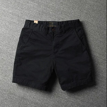 Men's pure cotton loose-fitting straight-leg shorts in a camouflage green colour.