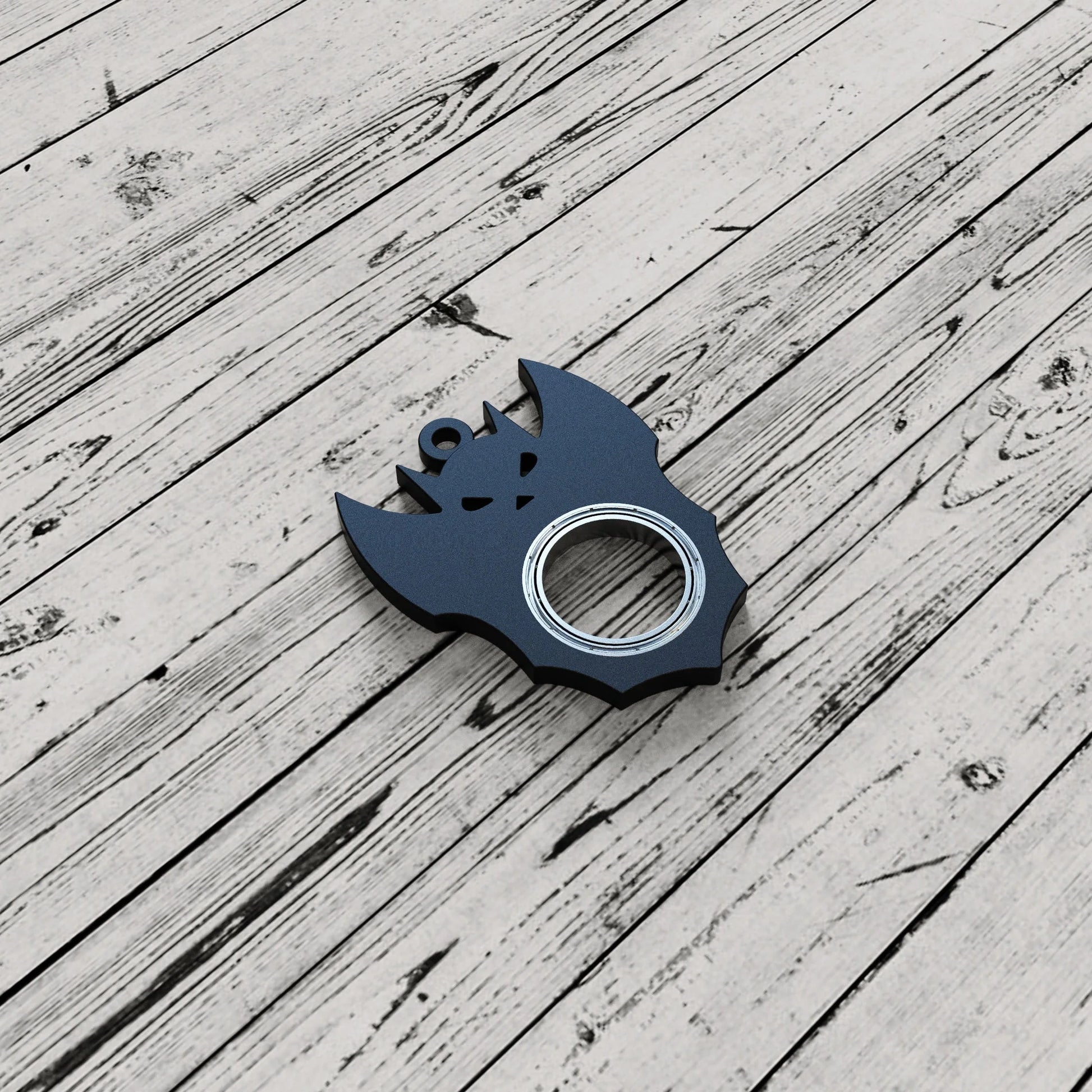 Halloween-themed bat demon ghost fidget spinner keychain toy for stress relief