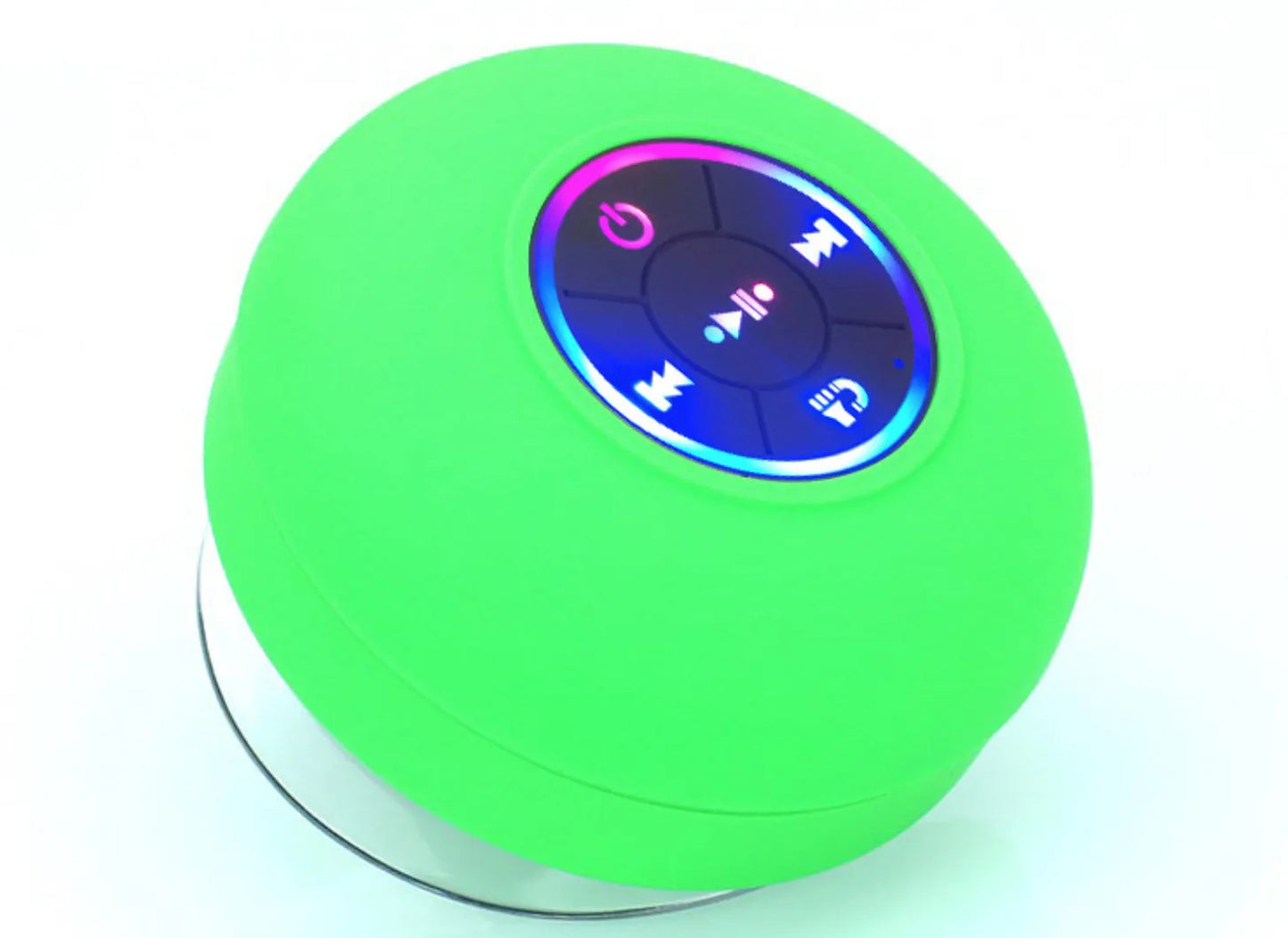 BTS07 large suction cup waterproof Bluetooth speaker with built-in light, shown in one of six available colours.