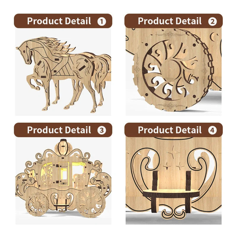 Princess Amelia Carriage 3D Puzzle Toy - A magical fairy tale puzzle for children and collectors