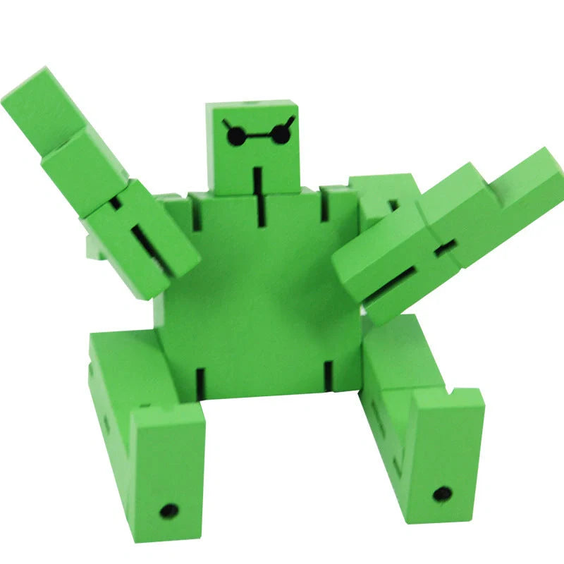 Assembled wooden educational toys for children in vibrant colours