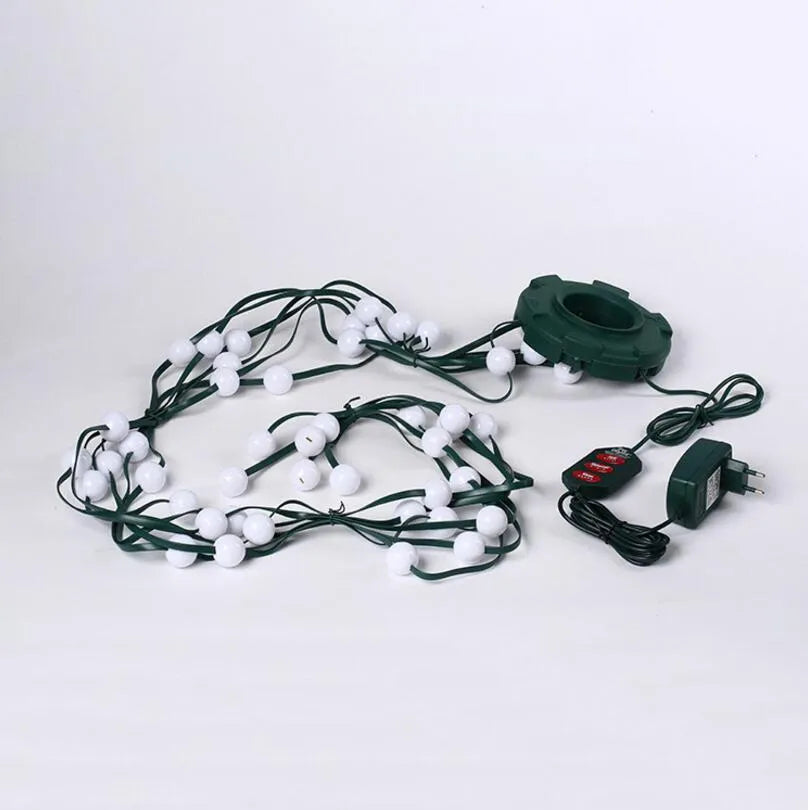 64 LED bead Christmas tree light string on a 1.8-metre wire with button control for dimming and colour changes